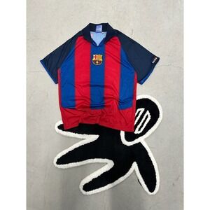 FC Barcelona Ronaldinho 10 Retro Soccer Jersey Shirt Men's Size S